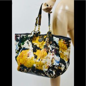 Tory Burch Over-the-Shoulder Paint Splatter Bag